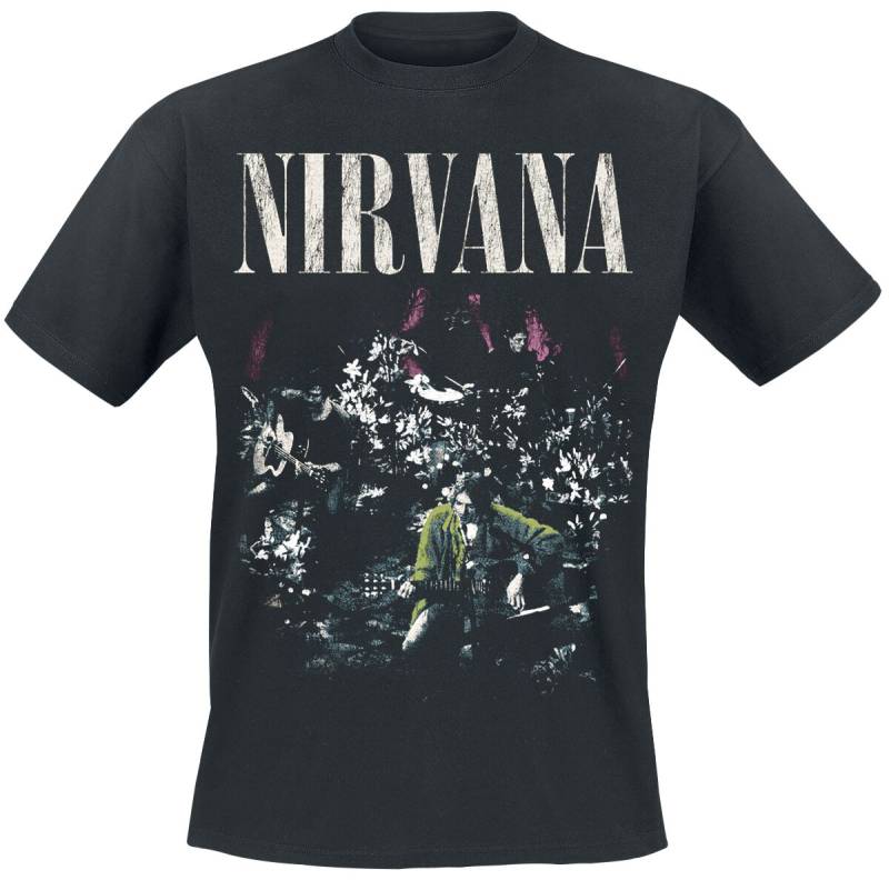 Nirvana T-Shirt - Unplugged - M bis 3XL - für Männer - Größe XXL - schwarz  - Lizenziertes Merchandise! von Nirvana