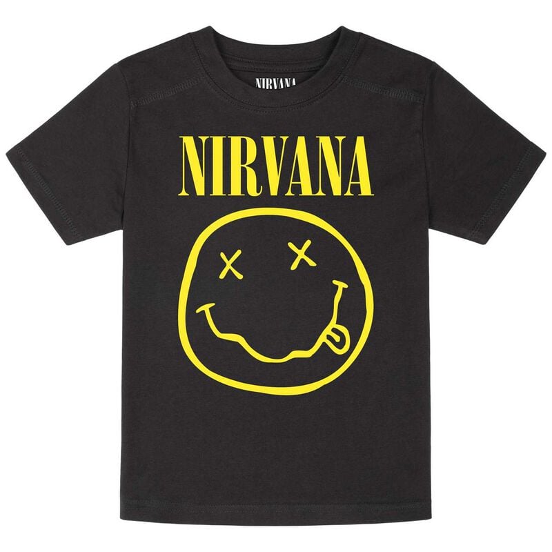 Nirvana T-Shirt für Kleinkinder - Metal-Kids - Smiley Kids - für Mädchen & Jungen - schwarz  - Lizenziertes Merchandise! von Nirvana