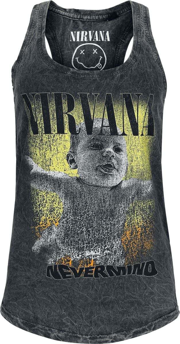 Nirvana Tank-Top - Nevermind - S bis XXL - für Damen - Größe XXL - grau  - EMP exklusives Merchandise! von Nirvana