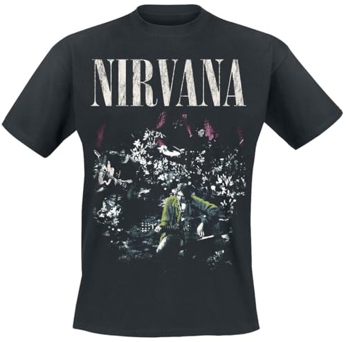 Nirvana Unplugged Männer T-Shirt schwarz L 100% Baumwolle Band-Merch, Bands, Nachhaltigkeit von Nirvana