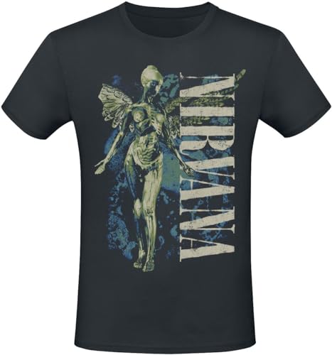 Nirvana Vertical Logo Männer T-Shirt schwarz 3XL 100% Baumwolle Band-Merch, Bands, Nachhaltigkeit von Nirvana