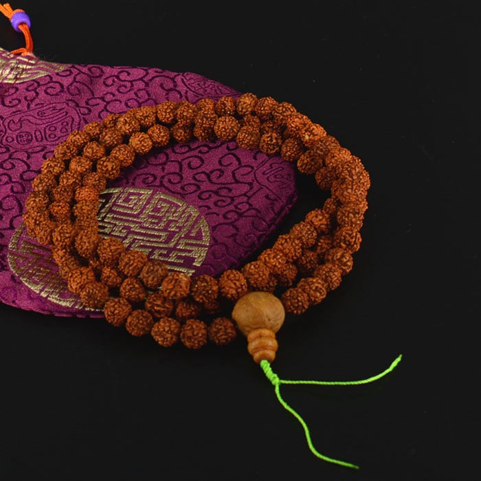 8mm Rudraksha 108 Perlen Mala | Halskette von NirvanaHandicrafts