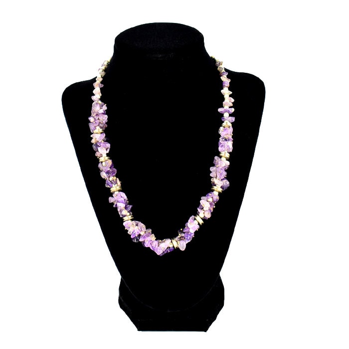 Halb-Edelstein-Halskette von NirvanaHandicrafts