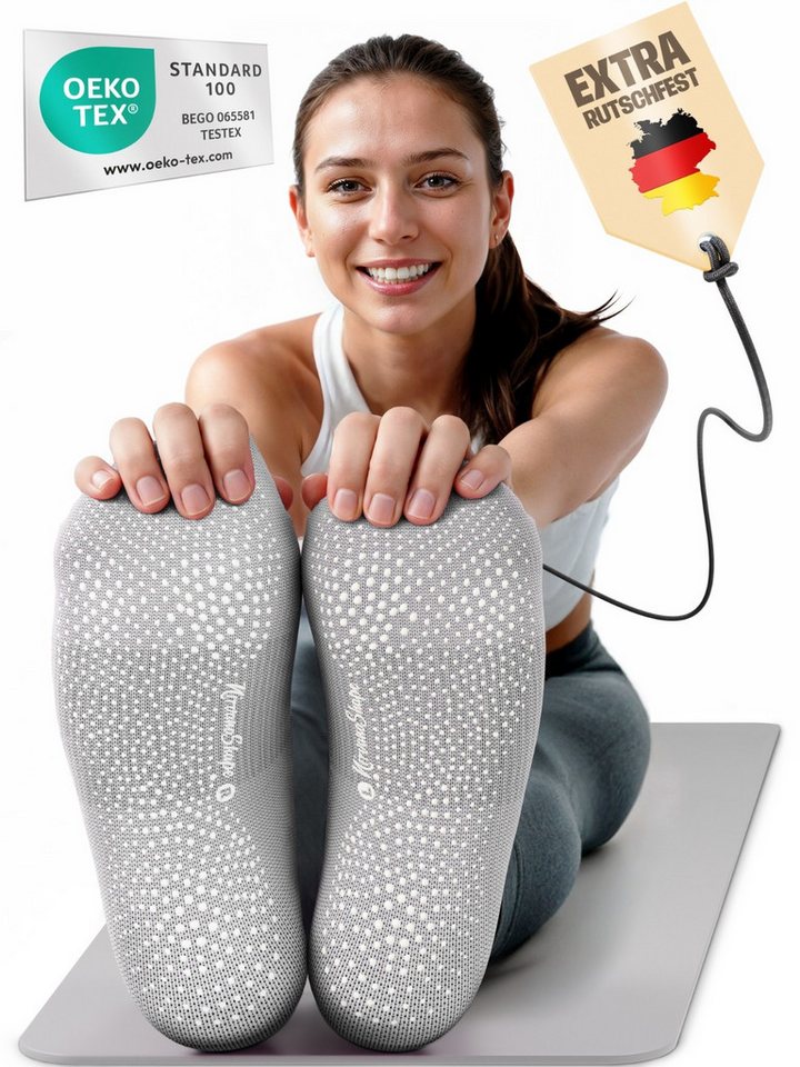 NirvanaShape Sportsocken NirvanaShape Yogasocken Damen 36-44 – Rutschfeste Pilates Socken (1-Paar) von NirvanaShape