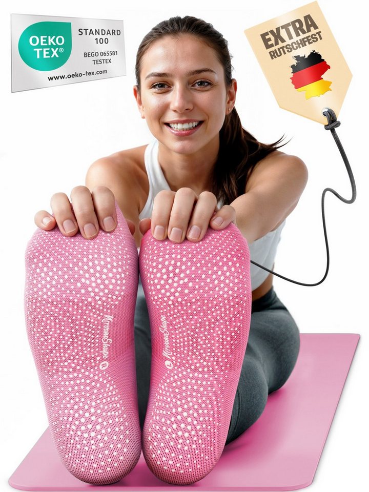 NirvanaShape Sportsocken NirvanaShape Yogasocken Damen 36-44 – Rutschfeste Pilates Socken (1-Paar) von NirvanaShape