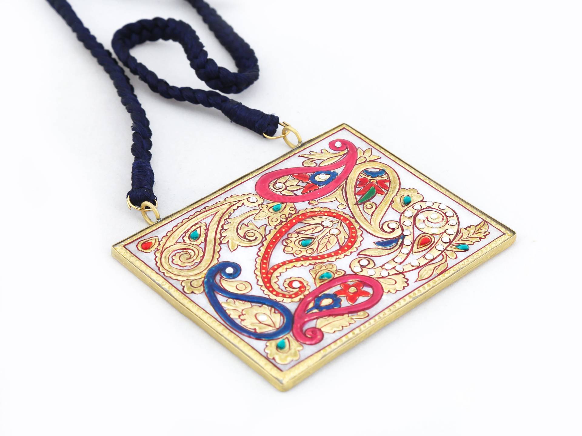 24-Karat Ihre Hoheit 5 - Marmor Anhänger Halskette von Nirwaana