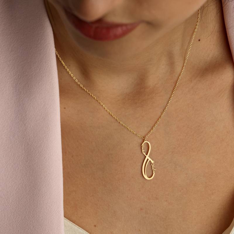 Personalisierte Unendlichkeit Halskette Sterling Silber, Gold, Rosegold Personalisierte Unendlichkeit Halskette Sterling Silber, Gold, Rosegold von NisPersonalized