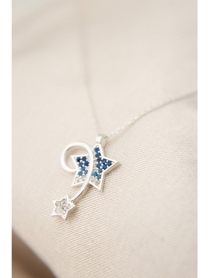 Nisan Kette und Anhänger Set, 925 Sterling Silber Damen-Halskette – Sternschnuppen Design von Nisan