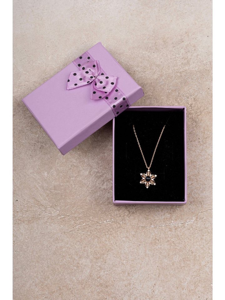 Nisan Kette und Anhänger Set, 925er Silber Damenkette – Schneeflocke- Ich liebe dich in 100 Sprachen von Nisan