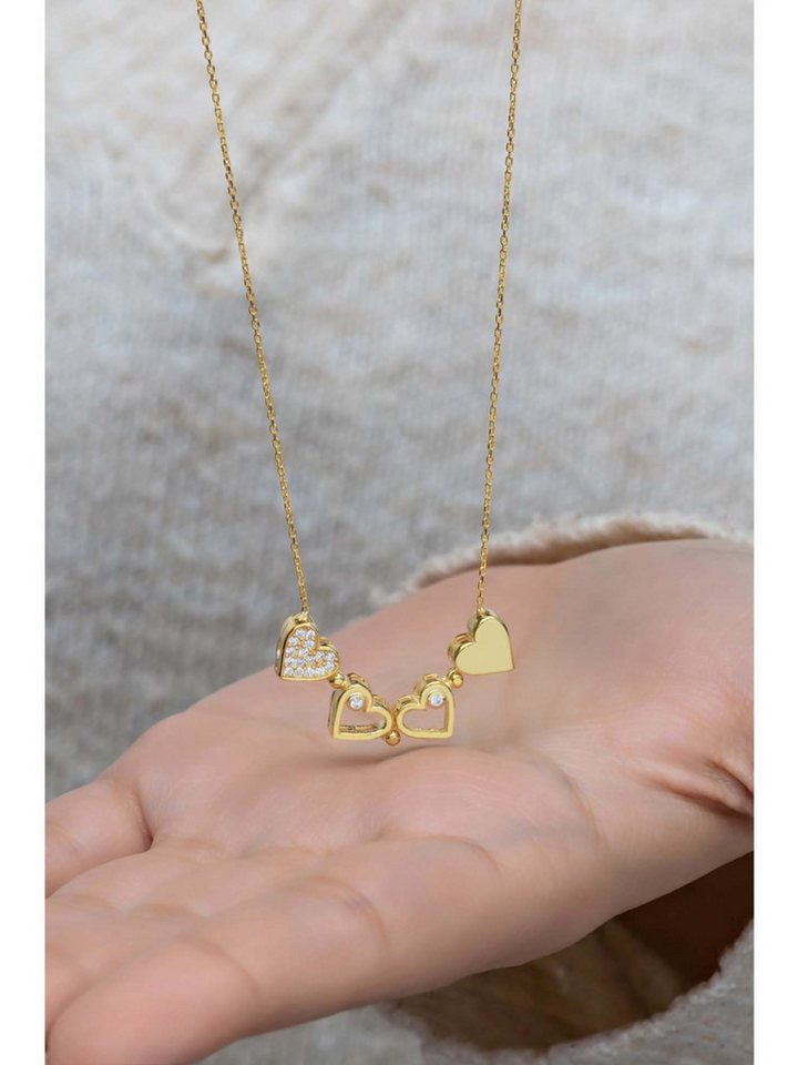 Nisan Kette und Anhänger Set, 925er Silber Halskette mit Magnetischem 4-Teiligem Kleeblatt-Anhänger von Nisan