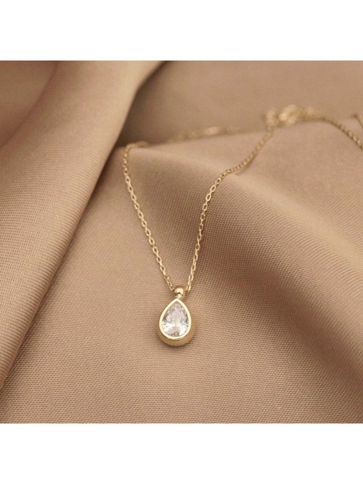 Nisan Kette und Anhänger Set, 925er Silberkette mit Tropfenanhänger – Eleganter Halsschmuck von Nisan