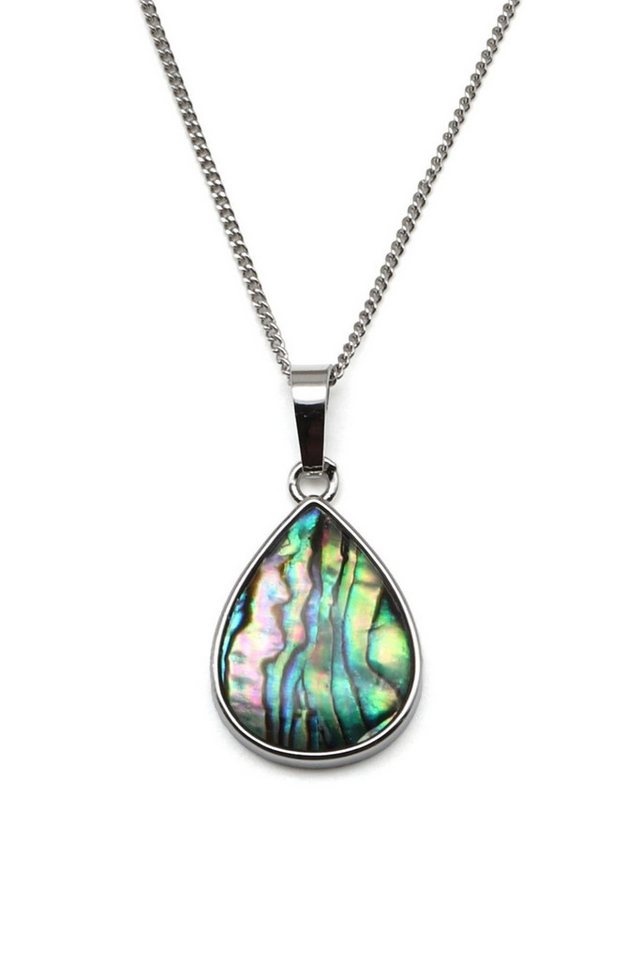Nisan Kette und Anhänger Set, Abalone Perlmutt Halskette – Tropfenform Anhänger mit Kette von Nisan