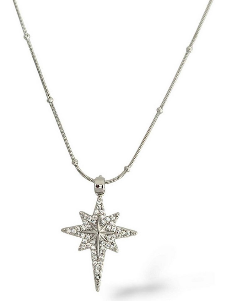 Nisan Kette und Anhänger Set, Edelstahlkette mit Nordstern-Anhänger – Funkelndes Design von Nisan