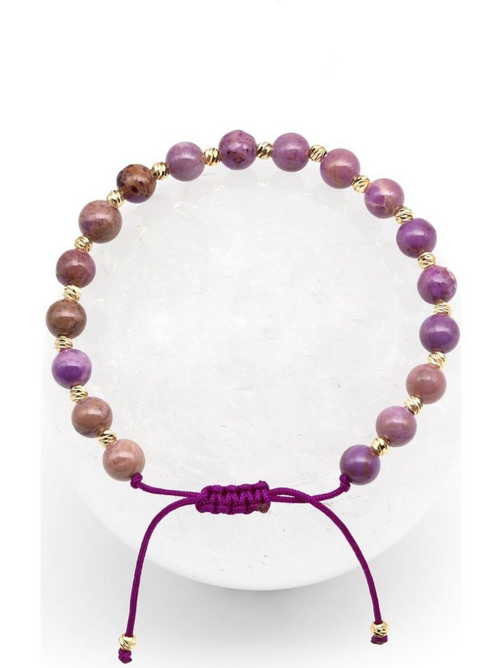 Nisan Kette und Anhänger Set, Phosphosiderit Armband – Makramee Armband mit Natürlichen Edelstein von Nisan