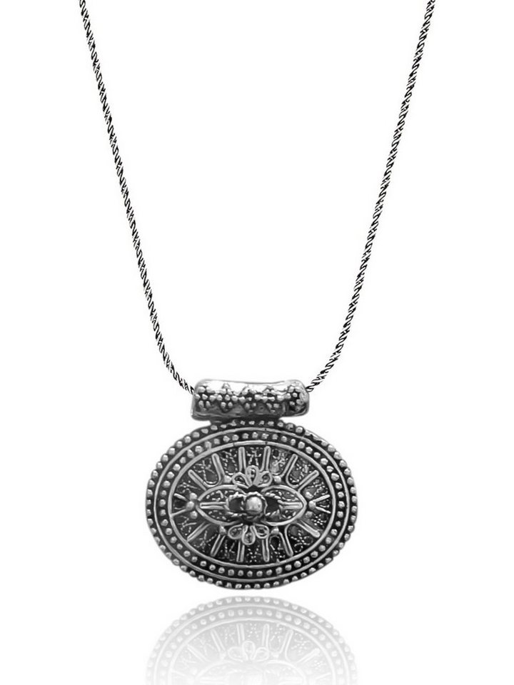 Nisan Kette und Anhänger Set, Silber Handgefertigte Filigran Halskette Traditionelles Telkari Design von Nisan