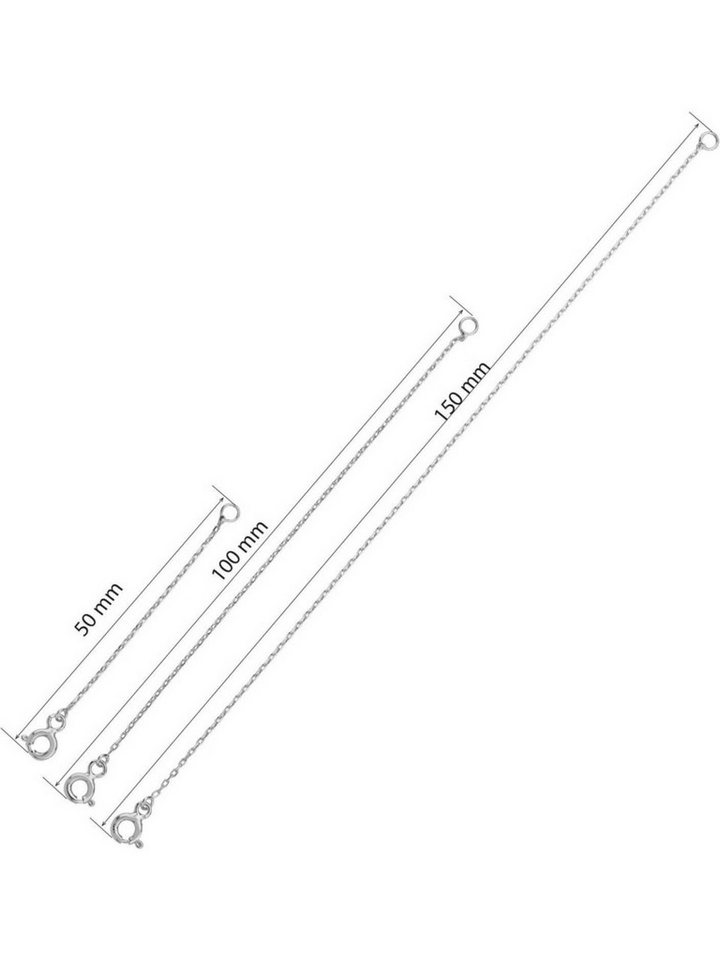 Nisan Kette und Anhänger Set, 925er Silber Verlängerungskette – Für Armband, Halskette, Fußkette von Nisan