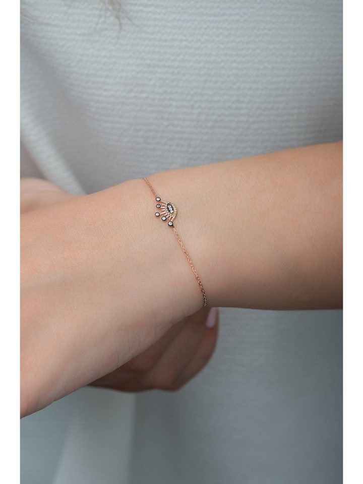 Nisan Ketten und Armband Set, 925 Silber Damenarmband mit zierlicher Krone und Zirkonia von Nisan