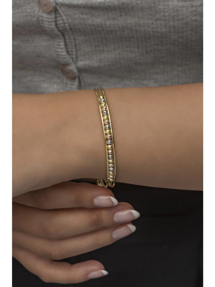 Nisan Ketten und Armband Set, 925 Sterling Silber Damen Armreif – 3-reihig mit Dorika-Perlen von Nisan