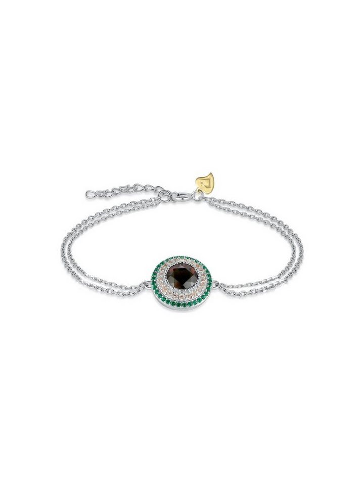 Nisan Ketten und Armband Set, 925er Silber Damenarmband mit Sultanit- und Smaragdsteinen von Nisan