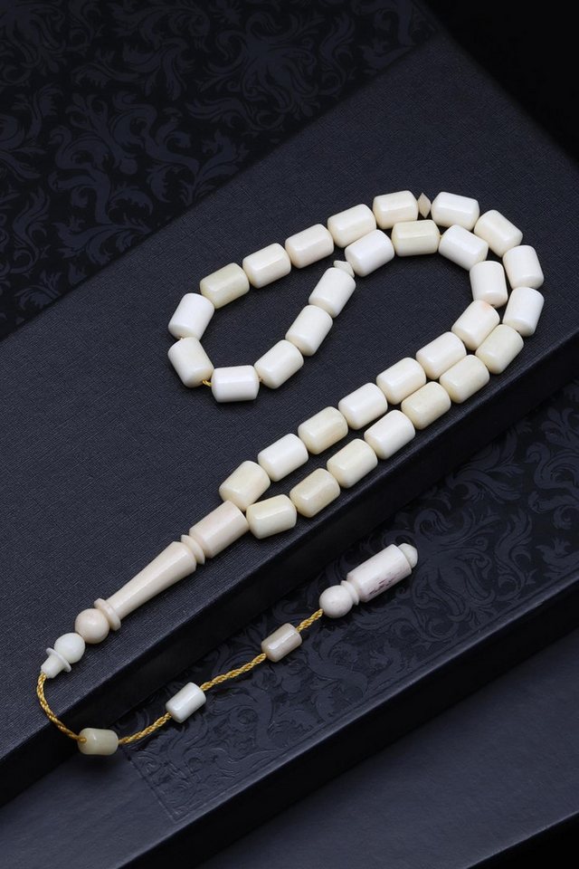 Nisan Ketten und Armband Set, Knochen Gebetskette – 33 Perlen, 6 × 9 mm Zylinderform von Nisan