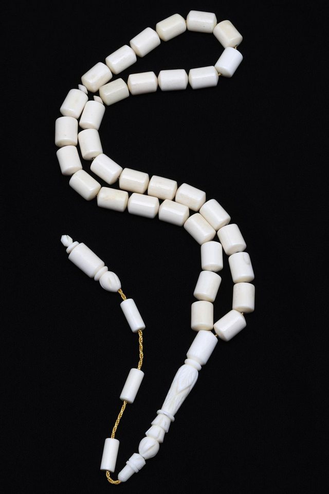 Nisan Ketten und Armband Set, Knochen Gebetskette – 33 Perlen, 8 × 11 mm Zylinderform von Nisan