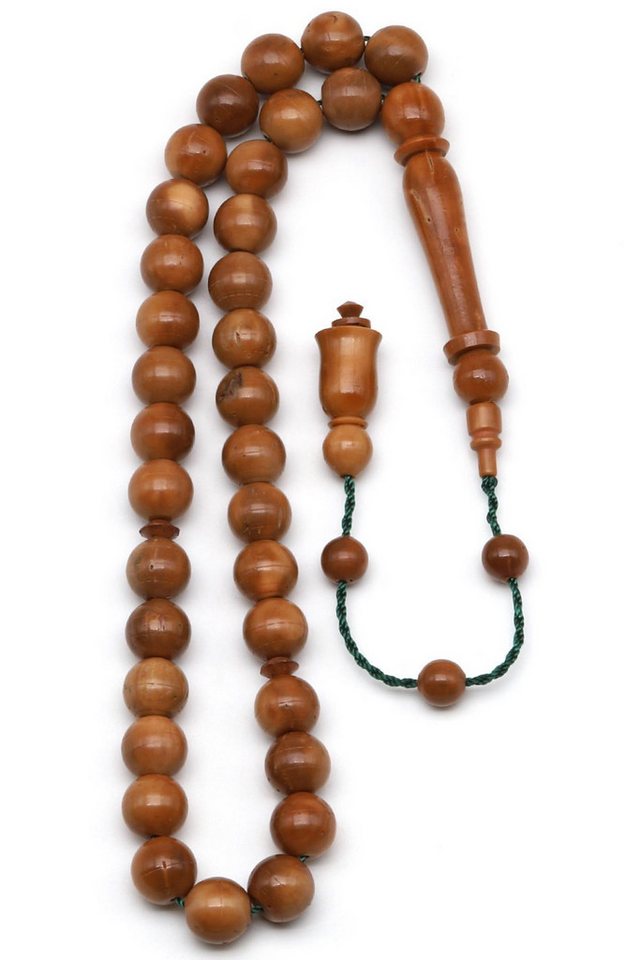 Nisan Ketten und Armband Set, Maskot-Efe Gebetskette aus Kuka-Holz – 33 Perlen, 28 cm Gesamtlänge von Nisan