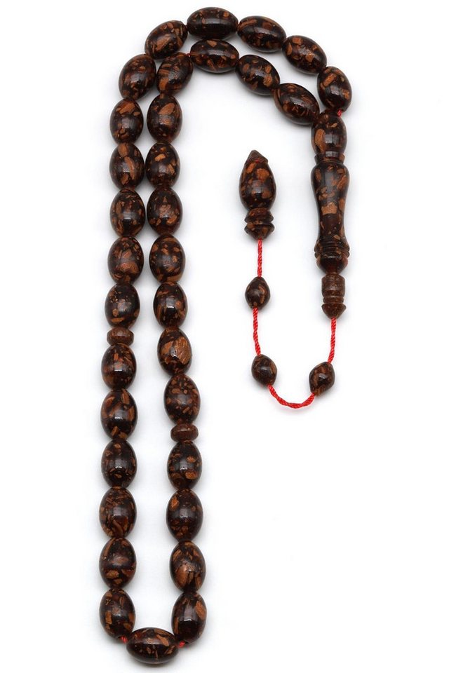Nisan Ketten und Armband Set, Maskot-Efe Gebetskette aus Zimtrindenholz, 33 Perlen 38 cm Gesamtlänge von Nisan