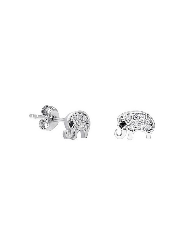 Nisan Ohrring-Set, 925 Silber Ohrstecker Mini Elefant mit Zirkonia – Damen Schmuck Silber von Nisan