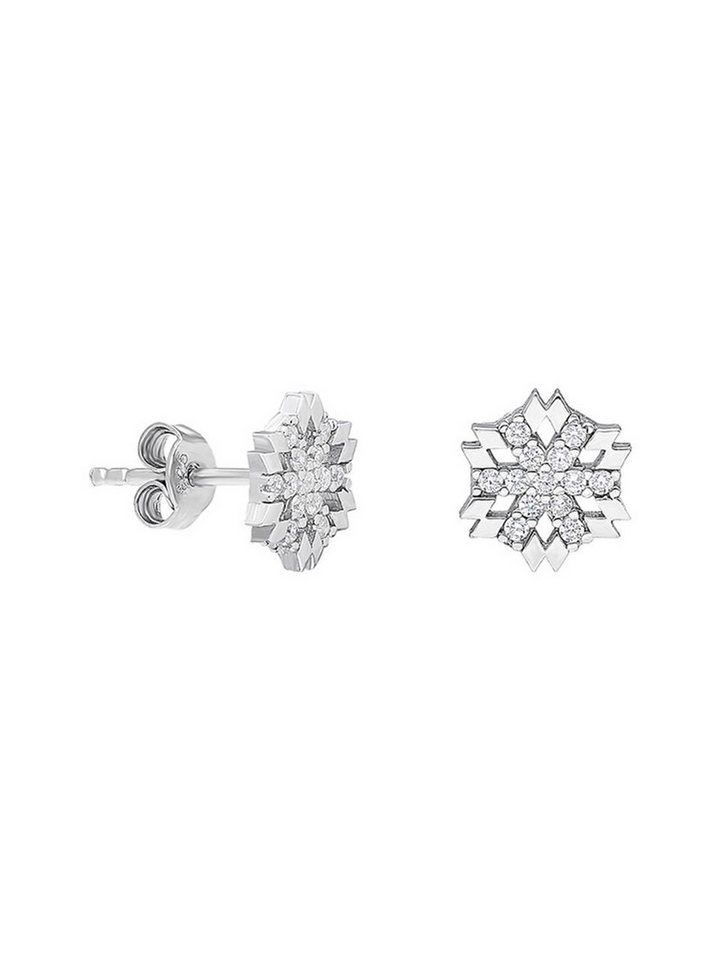 Nisan Ohrring-Set, 925 Sterling Silber Damen Ohrstecker – Mini Schneeflocke Design von Nisan