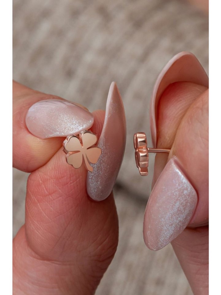 Nisan Ohrring-Set, 925 Sterling Silber Ohrringe – Vierblättriges Kleeblatt Ohrstecker von Nisan