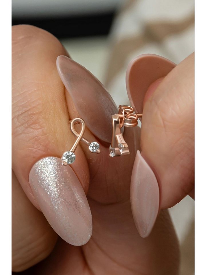 Nisan Ohrring-Set, 925 Sterling Silber Ohrstecker – Damen Schleifen Design mit Zirkonia von Nisan