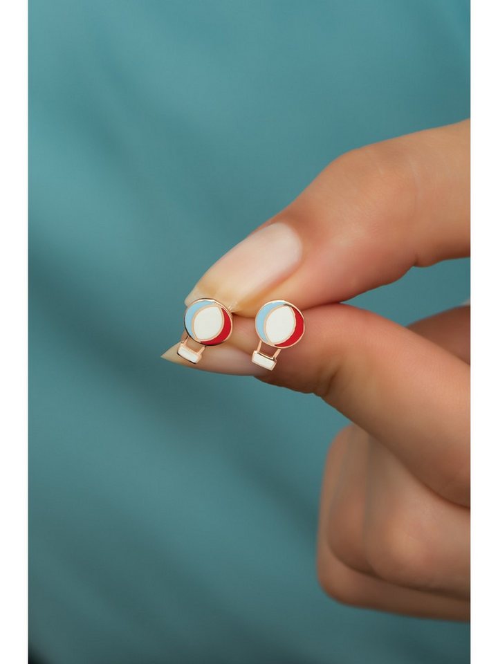 Nisan Ohrring-Set, 925 Sterling Silber Ohrstecker – Minimalistisches Ballon-Design von Nisan