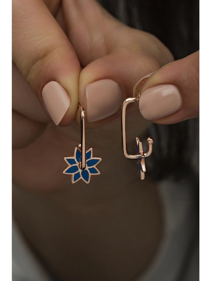 Nisan Ohrring-Set, Damen Ohrringe – 925 Sterling Silber Rosévergoldet, Windmühlen-Design von Nisan