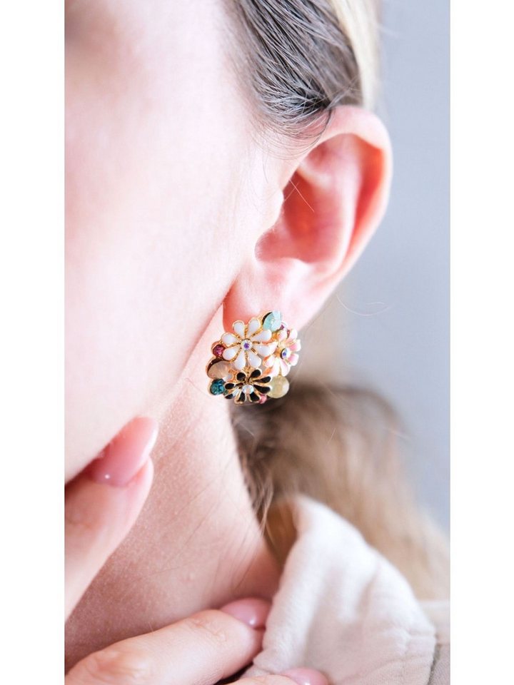 Nisan Ohrring-Set, Elegante Herz-Ohrringe aus vergoldetem Metall, Minimalistisches Design von Nisan