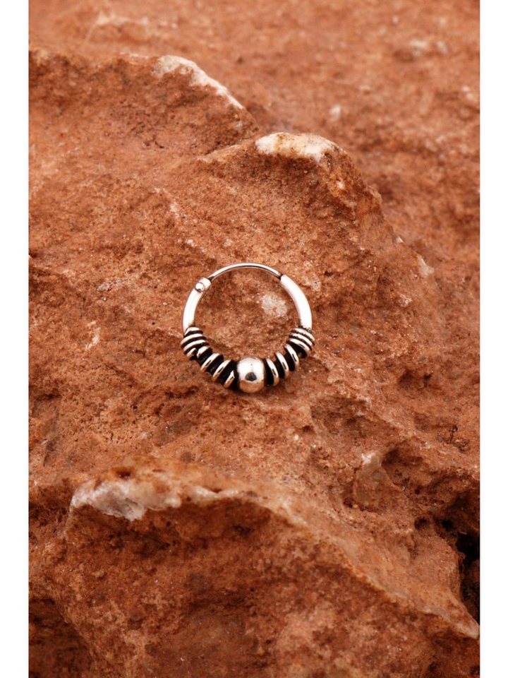 Nisan Ohrring-Set, Silber Herren Creole, oxidiert Handgefertigtes Design mit Spiralmuster von Nisan