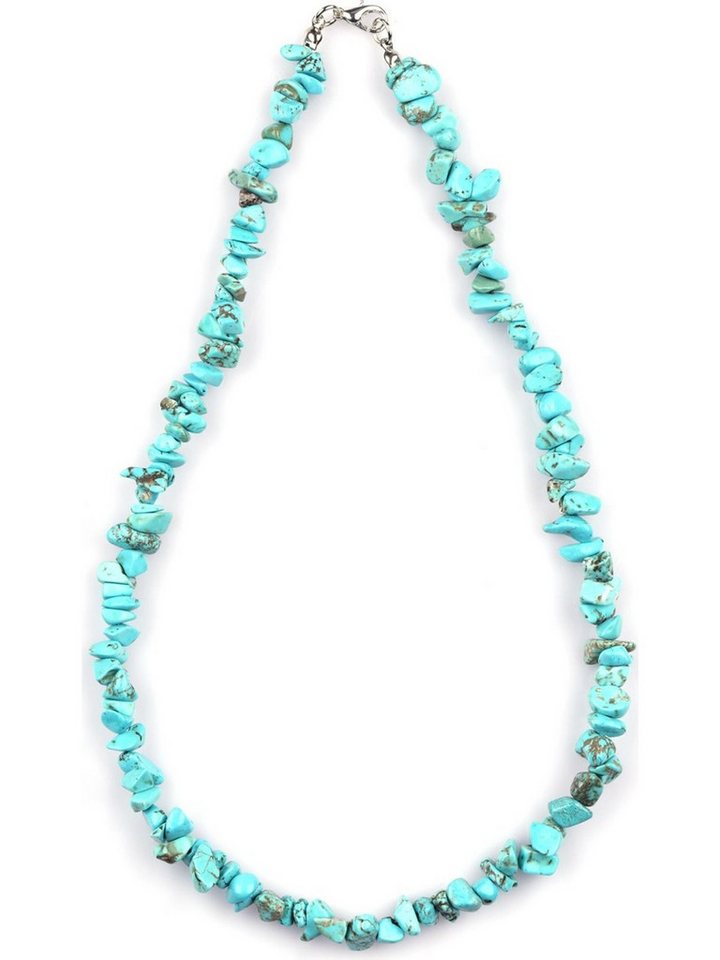 Nisan Kette und Anhänger Set, Türkis Halskette – Naturstein Splitterkette 45 cm – Edelstein Schmuck von Nisan