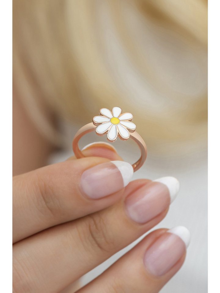 Nisan Silberring, 925 Sterling Silber Ring – Verstellbar mit Gänseblümchen-Design von Nisan