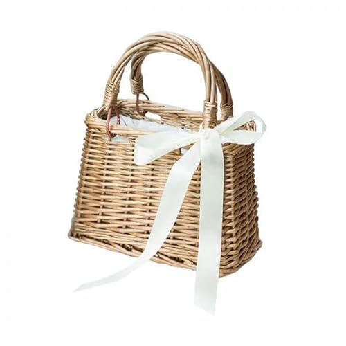 Nishiyuenyi 2xStrand Tasche SRattan Geldbörse Tote Urlaub Reise Lagerung Handtasche Rechteck von Nishiyuenyi