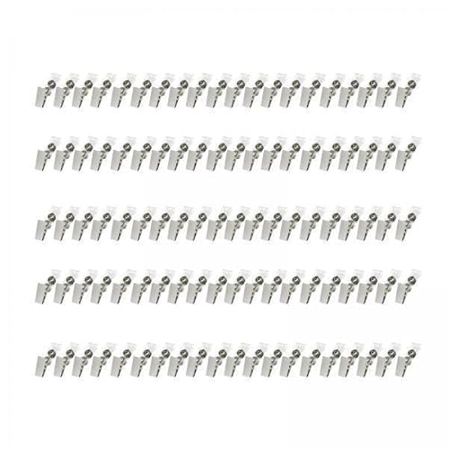 Nishiyuenyi 3x100 Stück ID Bandclip Metall Ausweisclips Leichter Premium Ausweisclip Namensschildclips für Ausweishalter Namensschilder von Nishiyuenyi