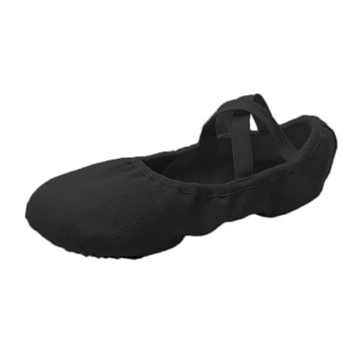 Nishiyuenyi 3xcanvas Ballettschuhe mit Geteilten Sohlen für Gymnastik Schwarz_37 von Nishiyuenyi