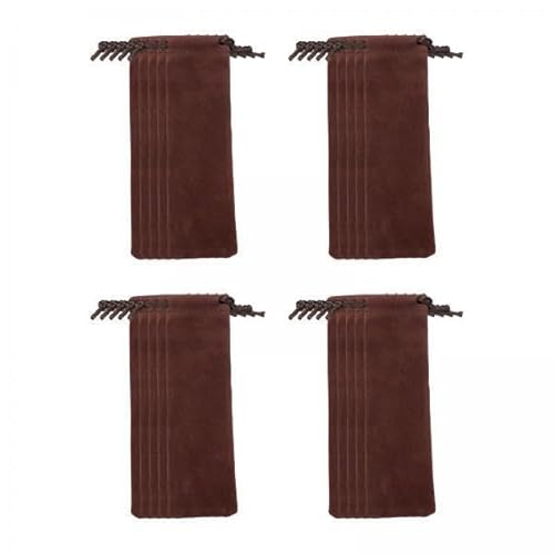 Nishiyuenyi 4 X 20 Stück Einzelne Stifttasche, Samt Stiftetasche, Eleganter Bleistifthüllenhalter, Bleistiftetui mit Kordelzug für Bleistiftarmband Halskette von Nishiyuenyi