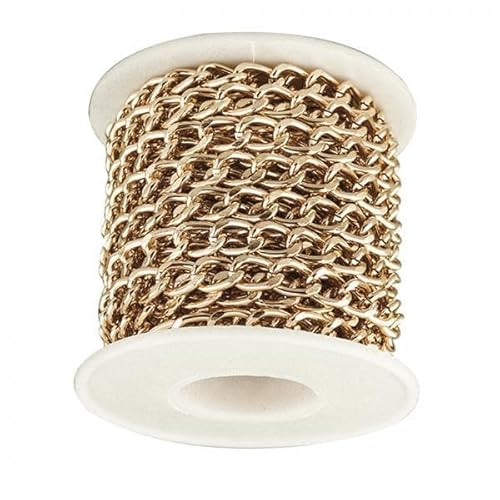 Nishiyuenyi 4xCurb Chains Cross Cable Chain DIY Jewelry Findings Materials Golden von Nishiyuenyi