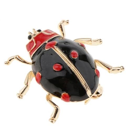 Nishiyuenyi 6 X Emaille Marienkäfer Insekt Brosche Pin Damen Herren Modeschmuck Schwarz von Nishiyuenyi