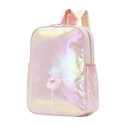 Nishiyuenyi Ballet Tanzrucksack für Mädchen mit Schuhfach Leichter Polyester Rucksack Strapazierfähige Sporttasche für Ballett Gymnastik Reisen, Rosa von Nishiyuenyi