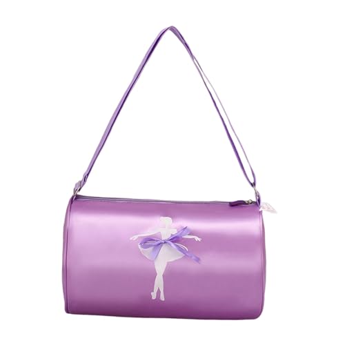 Nishiyuenyi Balletttasche Mädchen Balletttasche Kindertasche Sporttasche Schultertasche Nylon Leichtes Material mit Verstellbarem Gurt für Tanz Reisen Schwimmbad, Lila von Nishiyuenyi