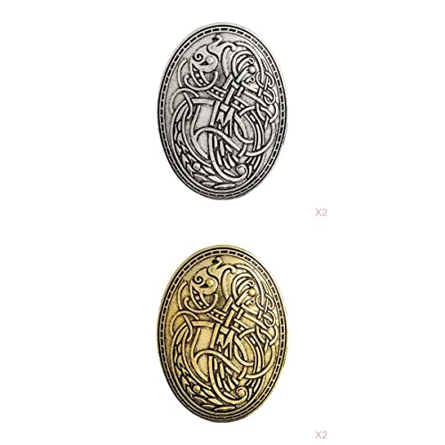 Nishiyuenyi Brosche für Mantel und Schal im nordischen Design, 2 Stück Silber + 2 Stück Golden Nishiyuenyi Brosche für Mantel und Schal im nordischen Design, 2 Stück Silber + 2 Stück Golden von Nishiyuenyi