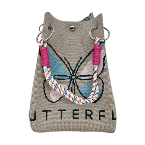 Nishiyuenyi Damen Schultertasche Aus Strick für Den Strand Und Einkäufe, Khaki von Nishiyuenyi