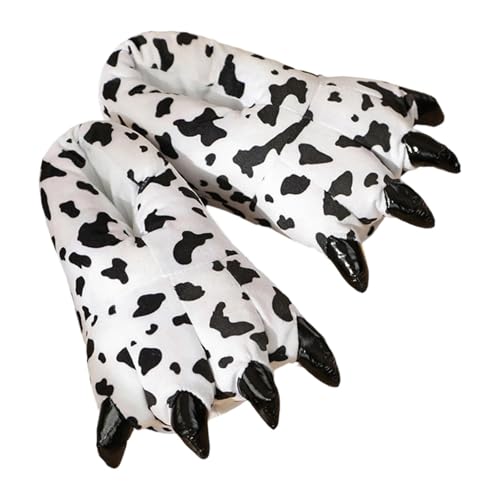 Nishiyuenyi Hausschuhe für Damen Warme Pantoffeln Plüschslipper Winterschuhe mit Lustiger Katzenpfoten Optik Und Rutschfester Sohle für Zuhause Im Winter, A von Nishiyuenyi