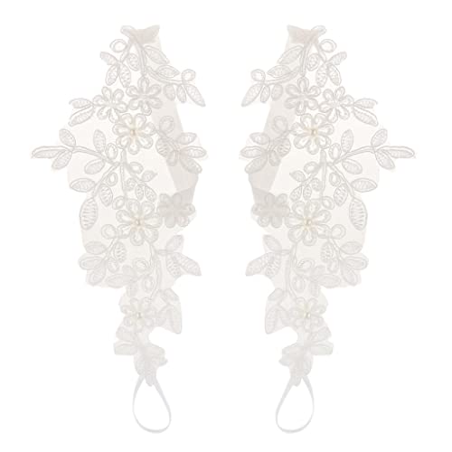 Nishiyuenyi Hochzeit Barfußsandalen Spitze Fußkettchen Fußkette Frau Brautschmuck Weiß von Nishiyuenyi