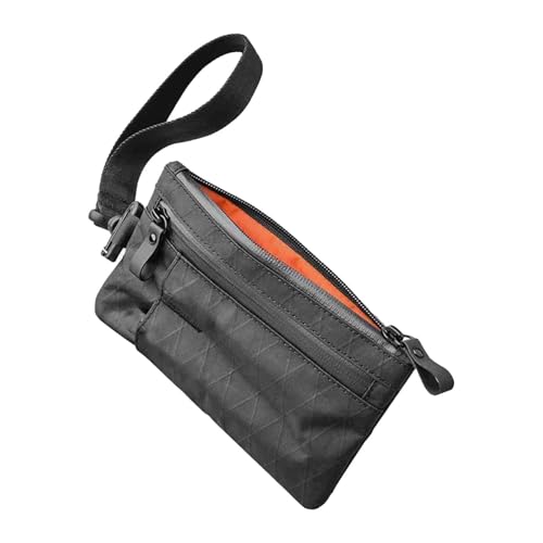 Nishiyuenyi Reißverschlusstasche Minimalistisch Wasserabweisend Kartenportemonnaie Heavy Duty Compact, Schwarz von Nishiyuenyi
